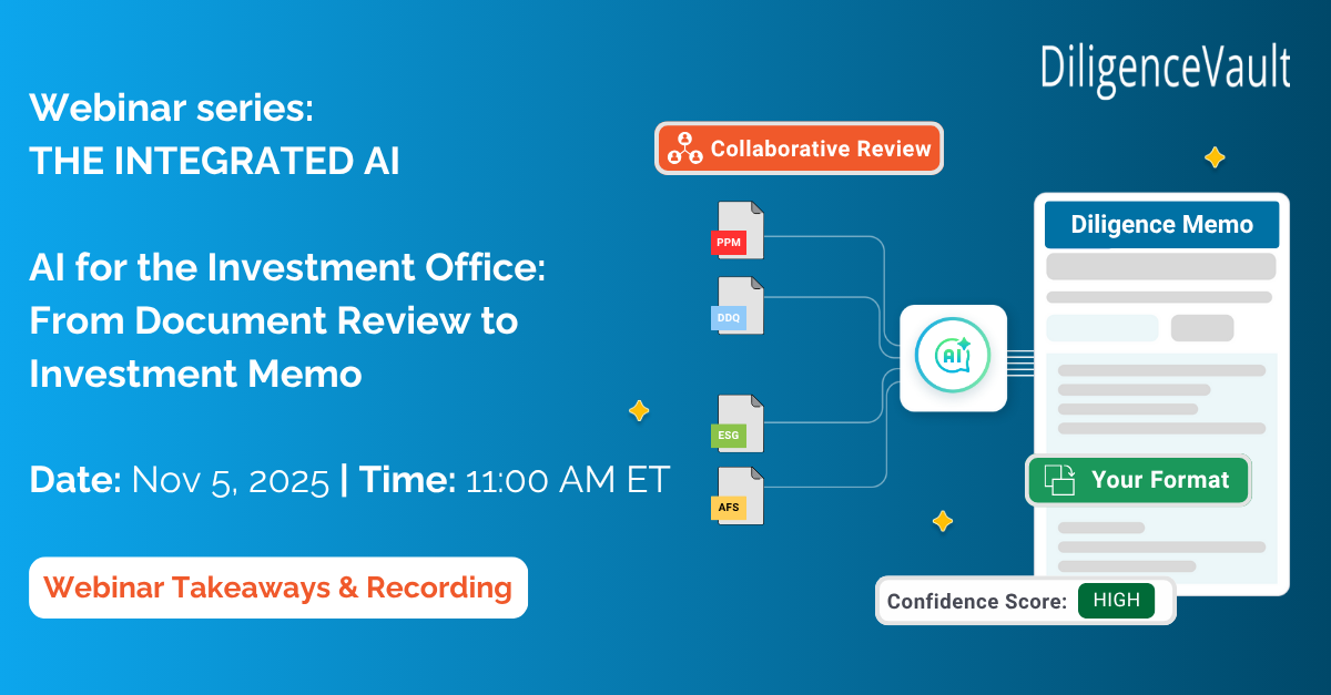 DiligenceVault - AI Webinar for the Investment Office
