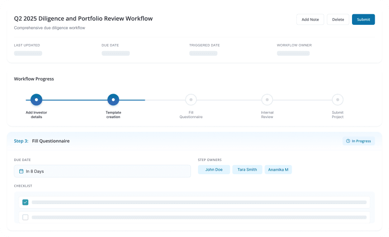 DiligenceVault Workdflow Automation